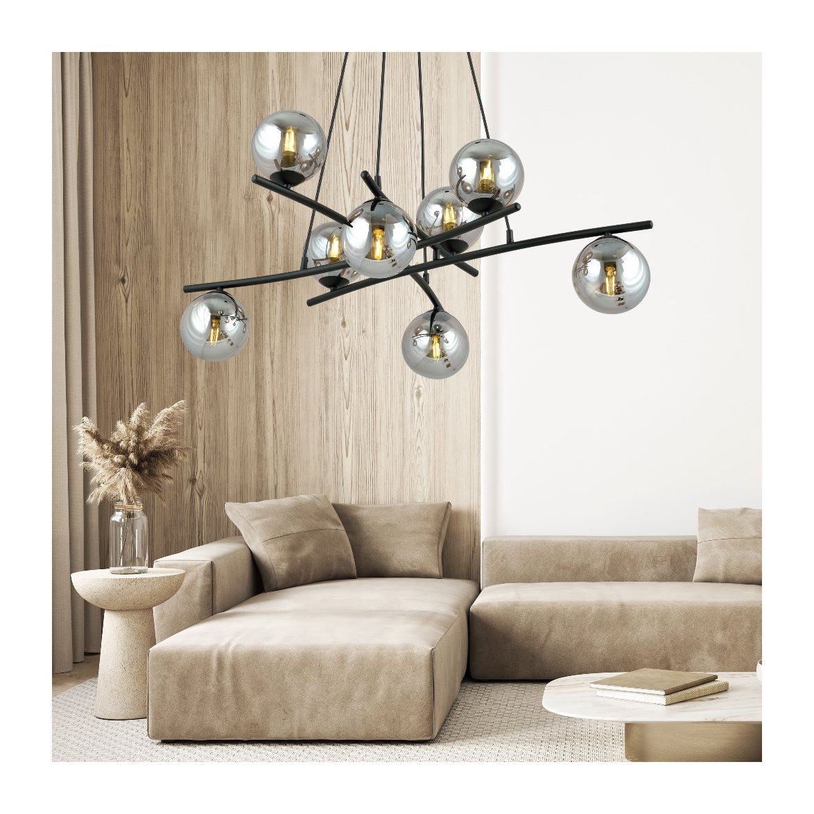 ESSA 8 Taklampa, Svart/Grafit