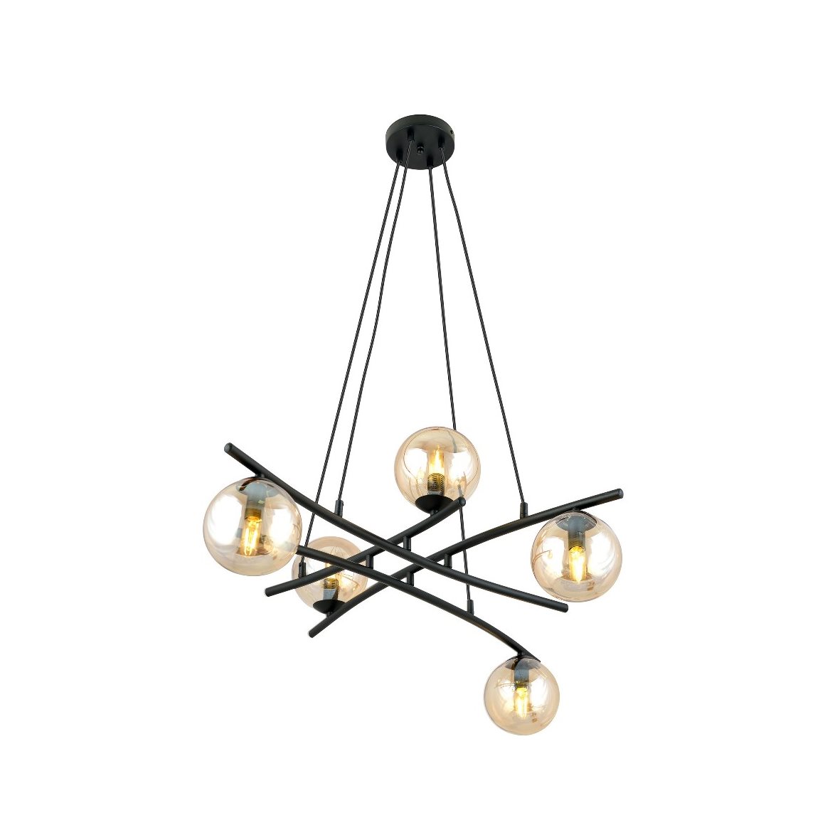 ESSA 5 Taklampa, Svart/Amber