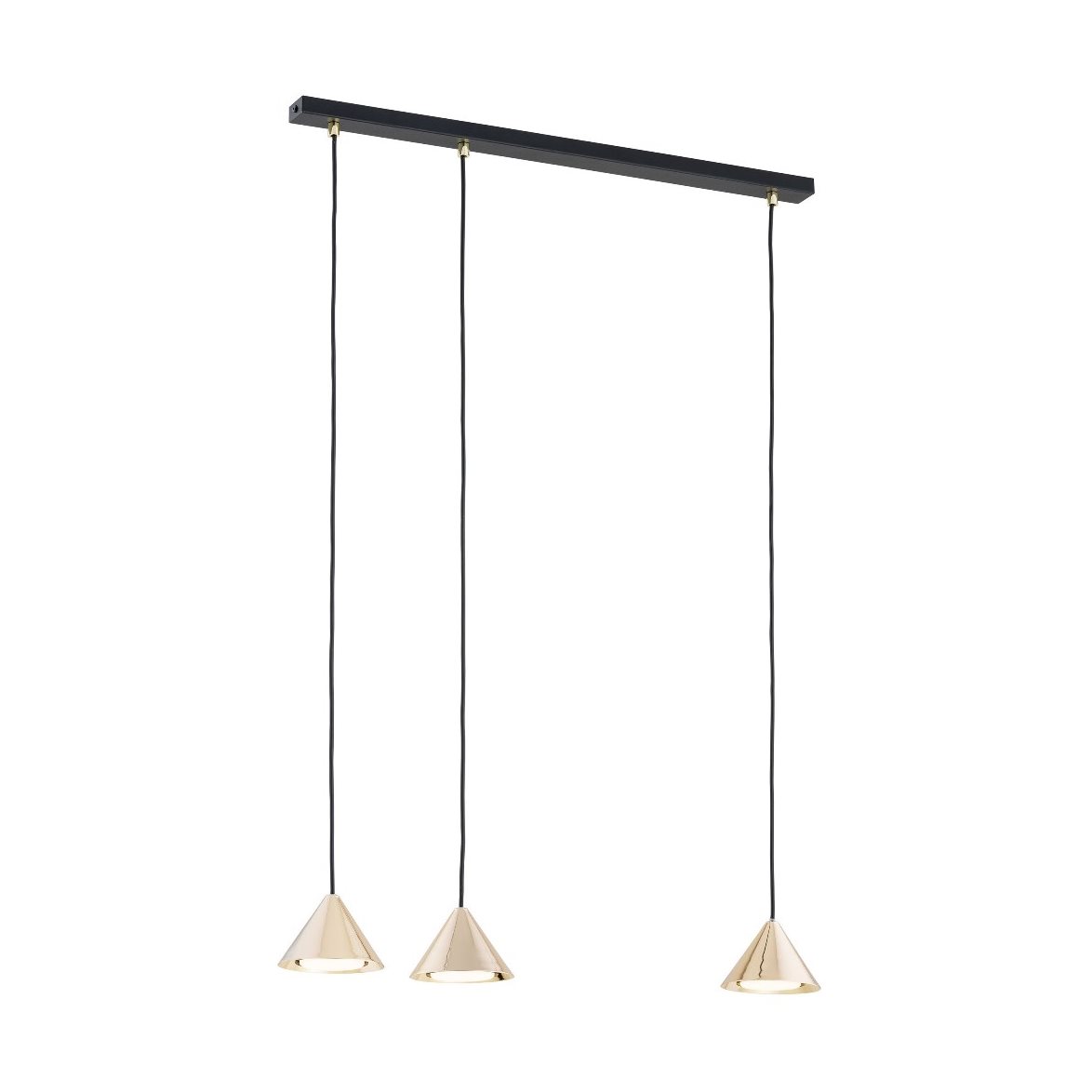 ELIT 3 Taklampa, Svart/Guld