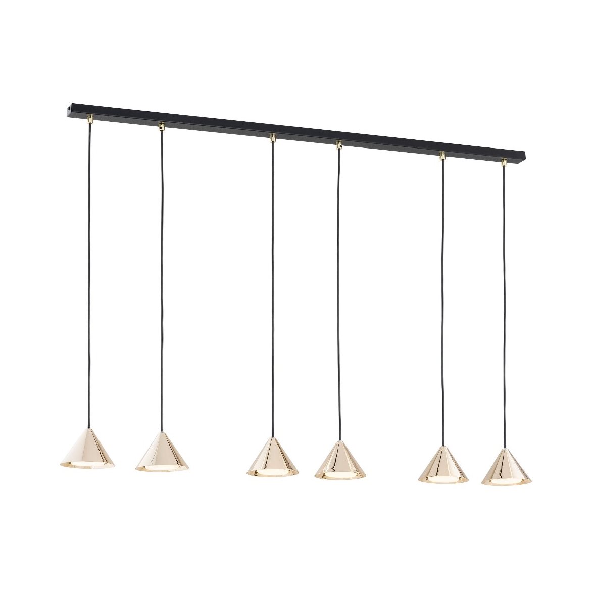 ELIT 6 Taklampa, Svart/Guld