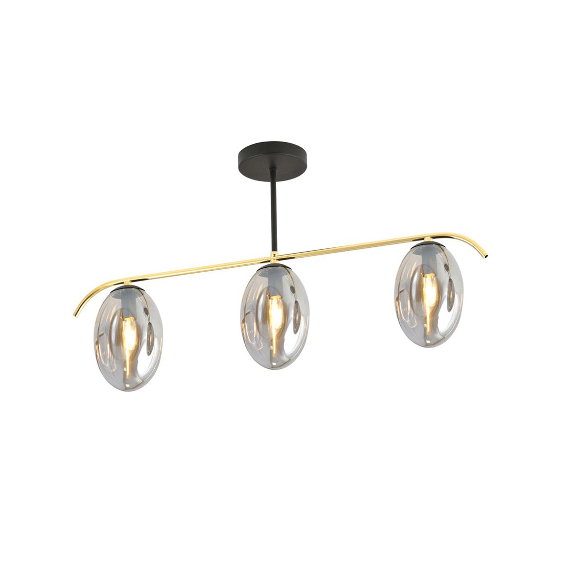 FINES 3 Taklampa, Svart/Guld/Grafit