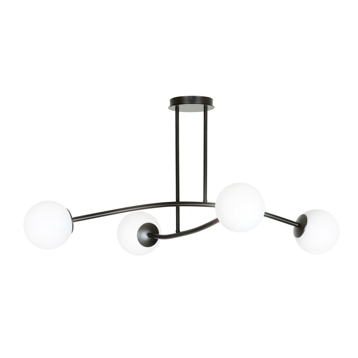 HALLDOR 4 Taklampa, Svart/Vit