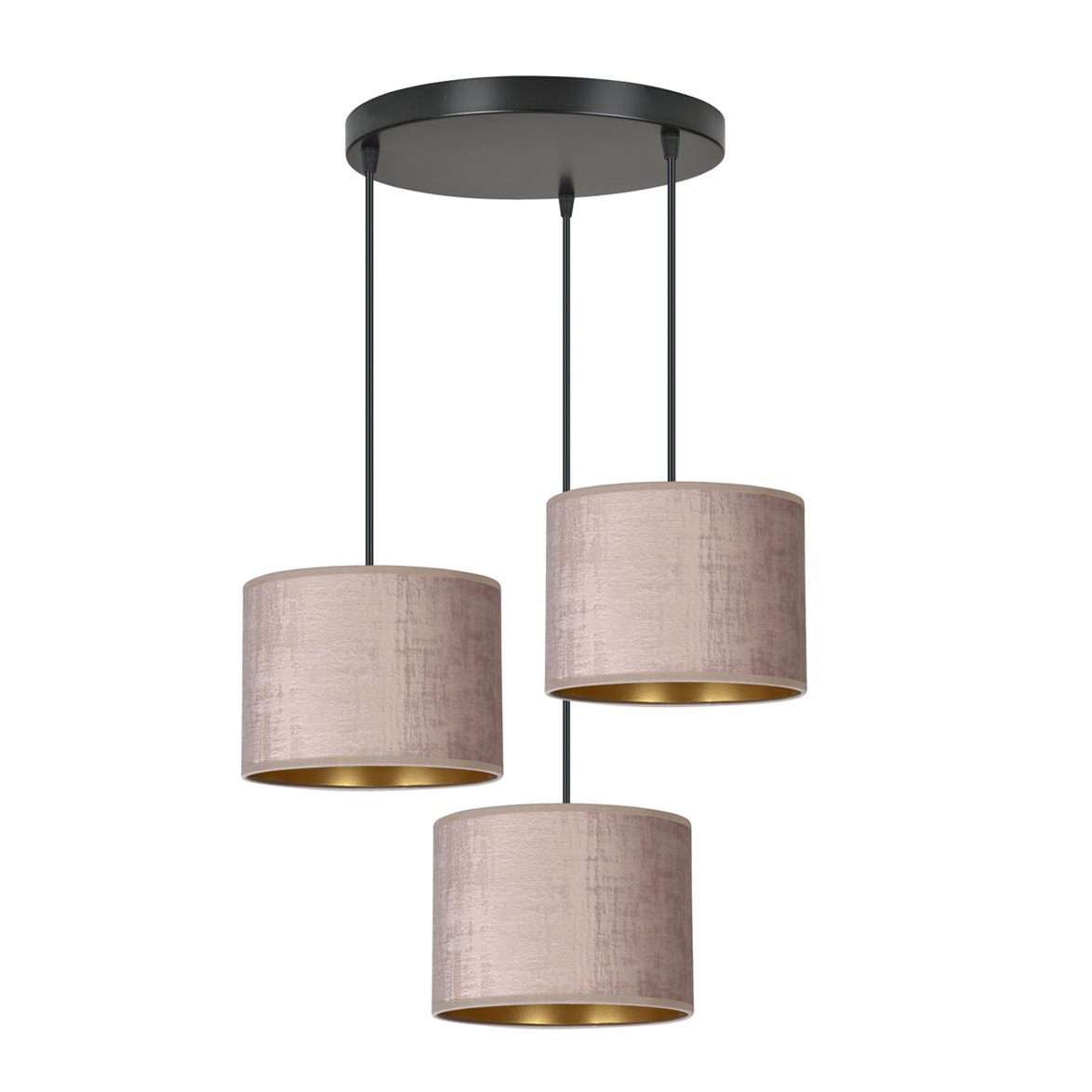 HILDE 3 premium Taklampa, Svart/Rose