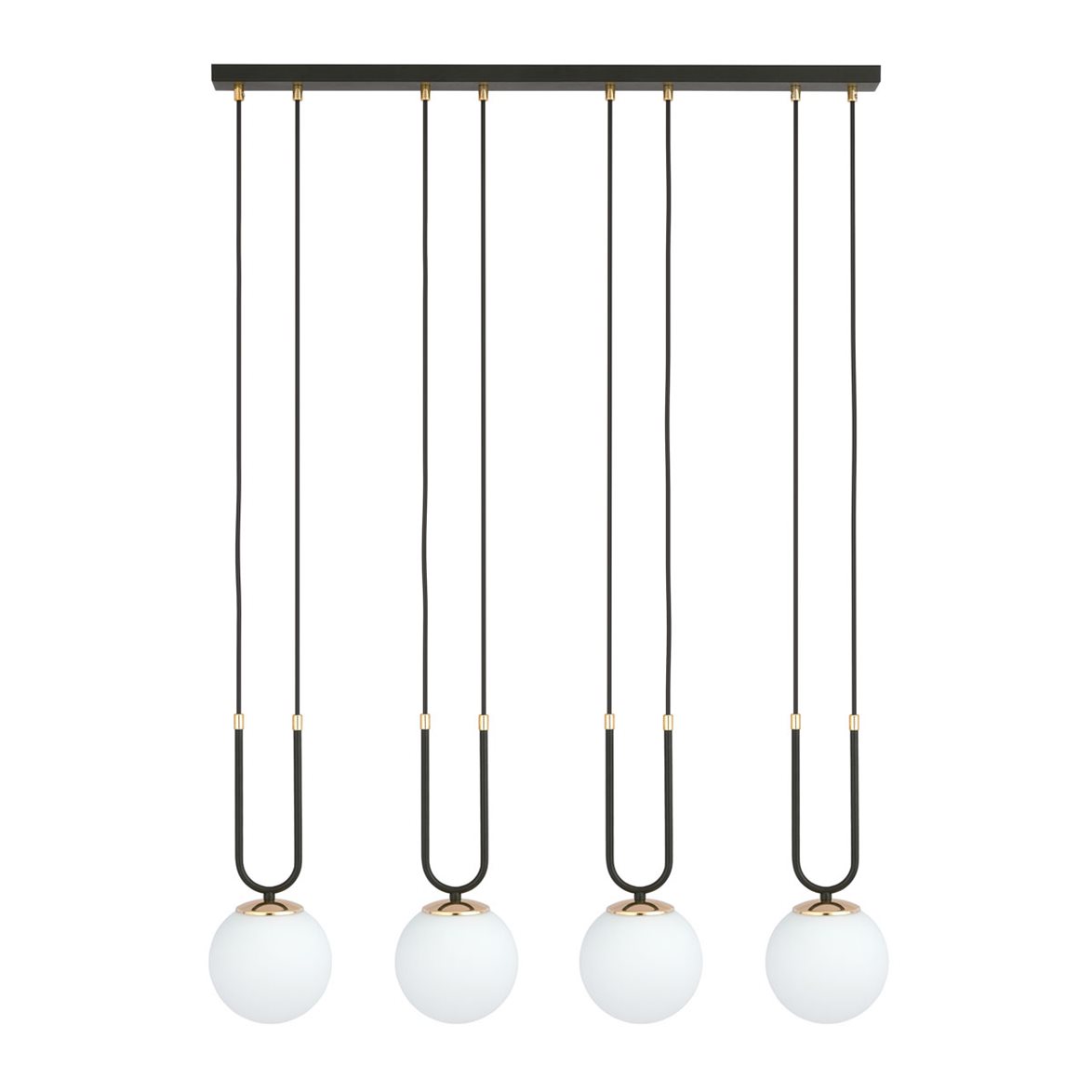 GLAM 4 Taklampa, Svart/Vit