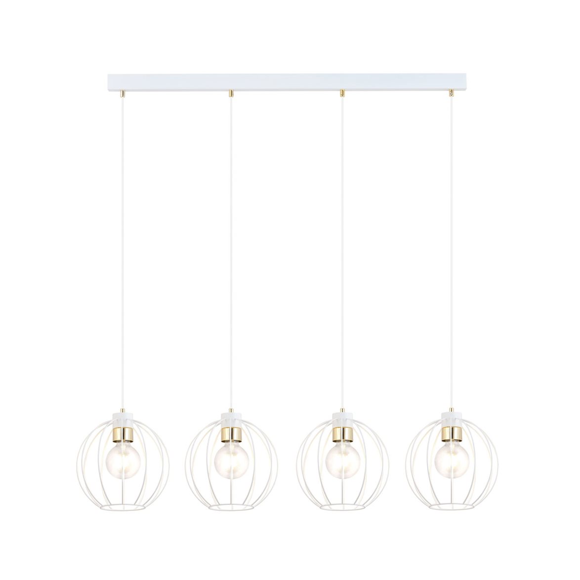 GINO 4 Taklampa, Vit/Guld/Vit