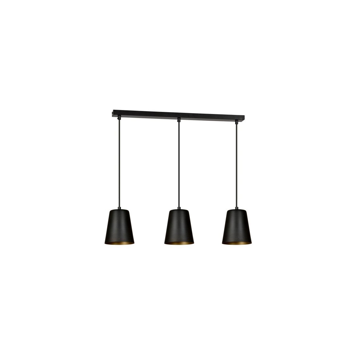 MILARGO 3 Taklampa, Svart/Guld