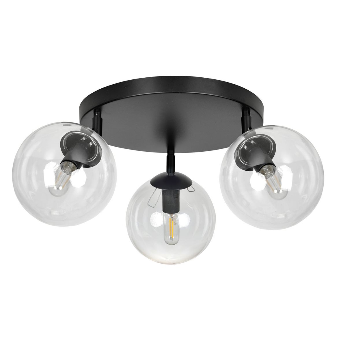 TOFI 3A premium Taklampa, Svart/Transparent