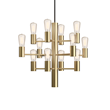 Manola chandelier 12 Mini satin brass