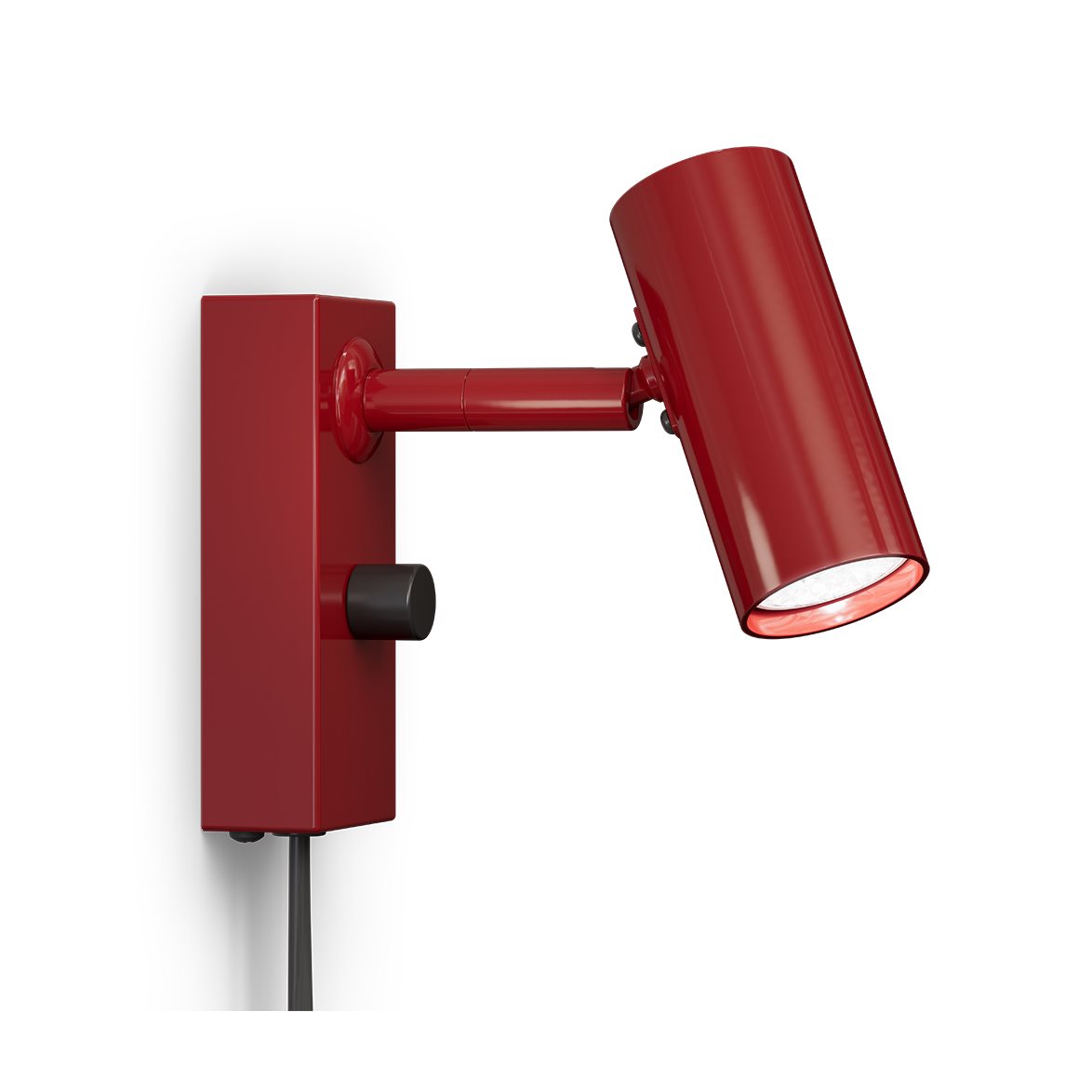 Belid Cato vägglampa ruby red flat svart single | Inomhusbelysning - Sovrumsbelysning - Sänglampor vägg | Lampspecialisterna