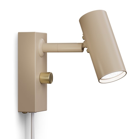 Cato vägglampa nougat/mässing single
