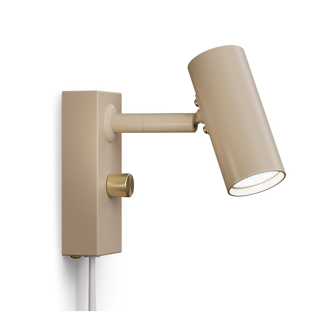 Belid Cato vägglampa nougat/mässing single | Inomhusbelysning - Sovrumsbelysning - Sänglampor vägg | Lampspecialisterna