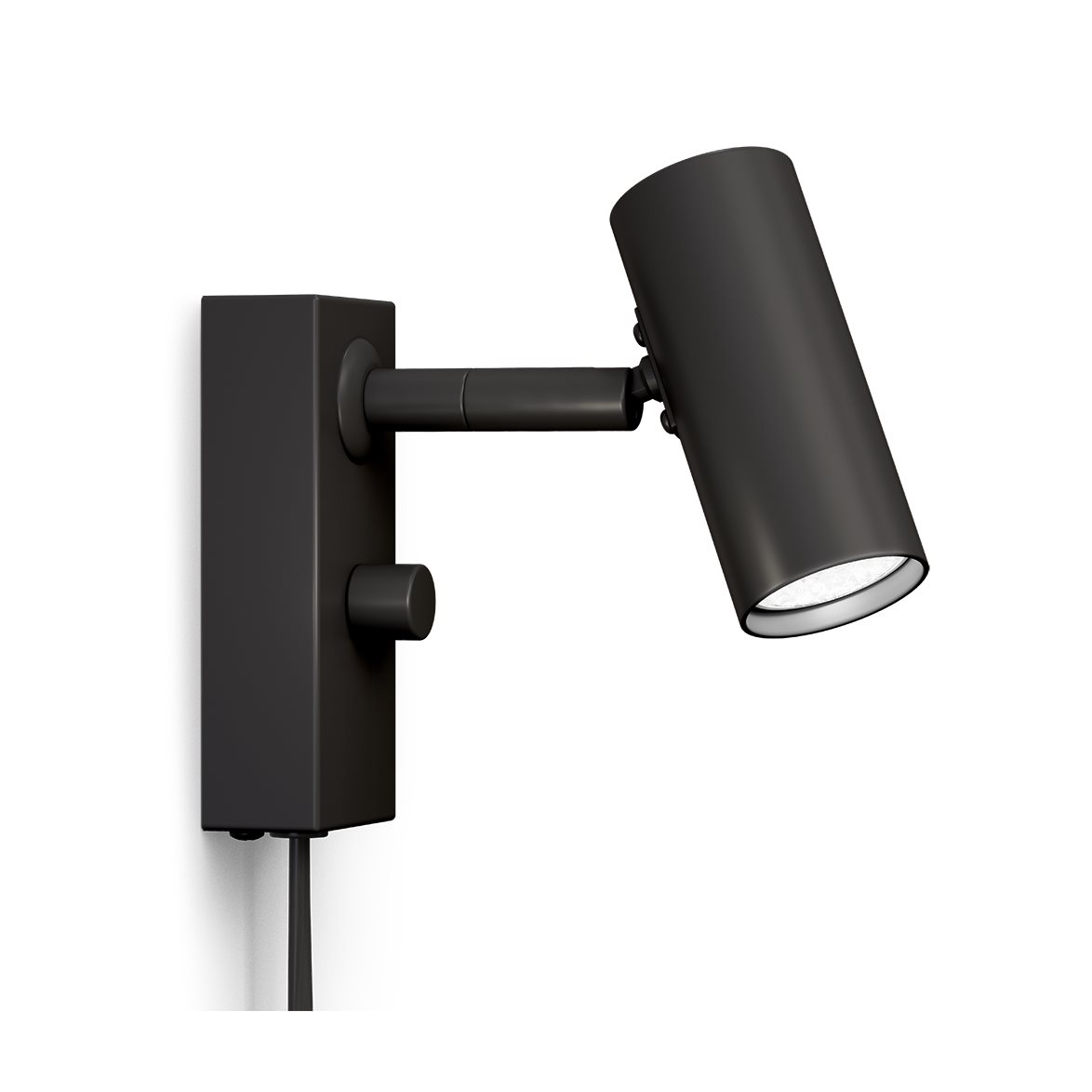 Belid Cato vägglampa flat svart single | Inomhusbelysning - Sovrumsbelysning - Sänglampor vägg | Lampspecialisterna