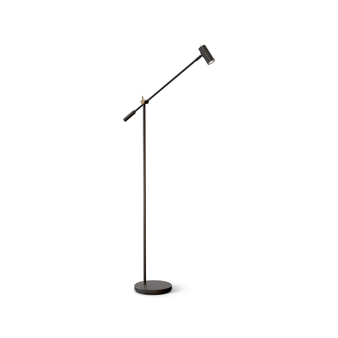 Belid Cato golvlampa svart/m&auml;ssing dimable