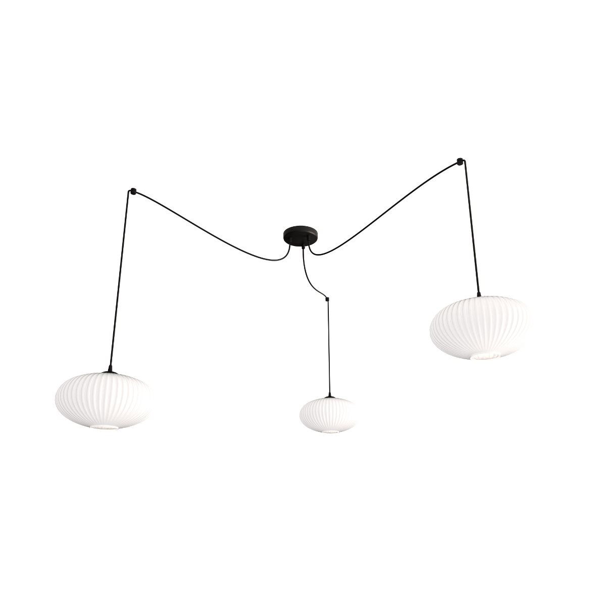 ORIGO 3 Pendel, Svart/Vit