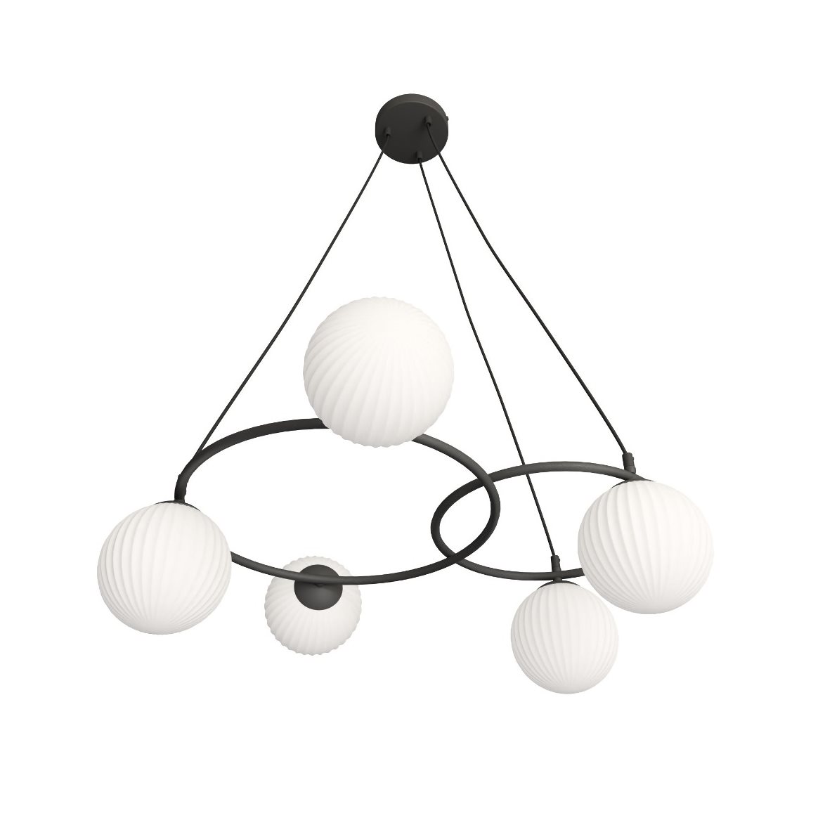 LIBRA 5 Pendel, Svart/Vit