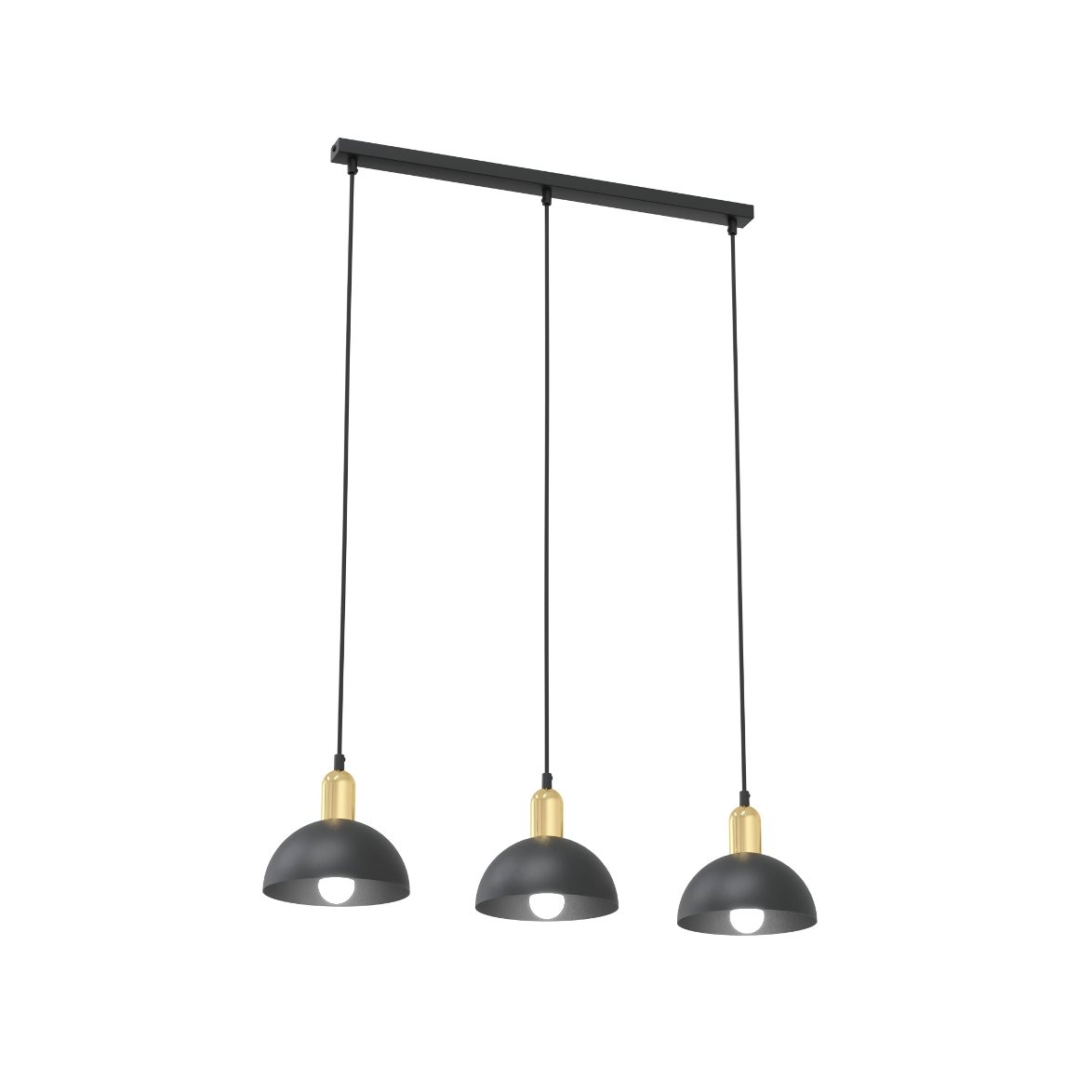 MOTO 3 Ljuskrona, Svart, guld