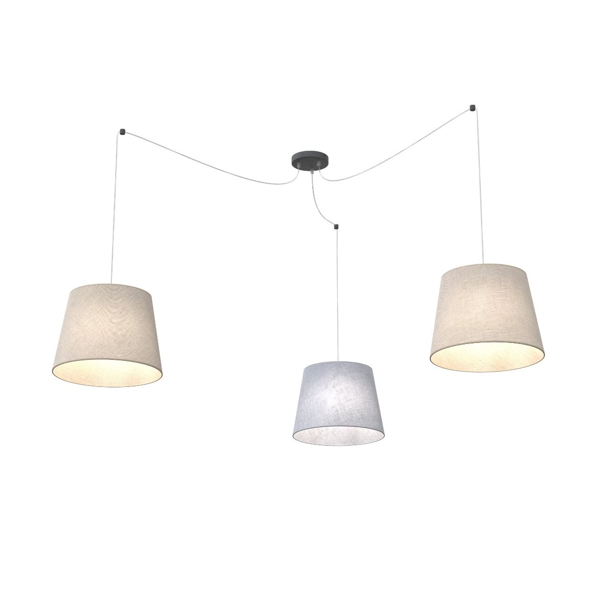 ASCOT 3 Pendel, Svart/Grå/beige