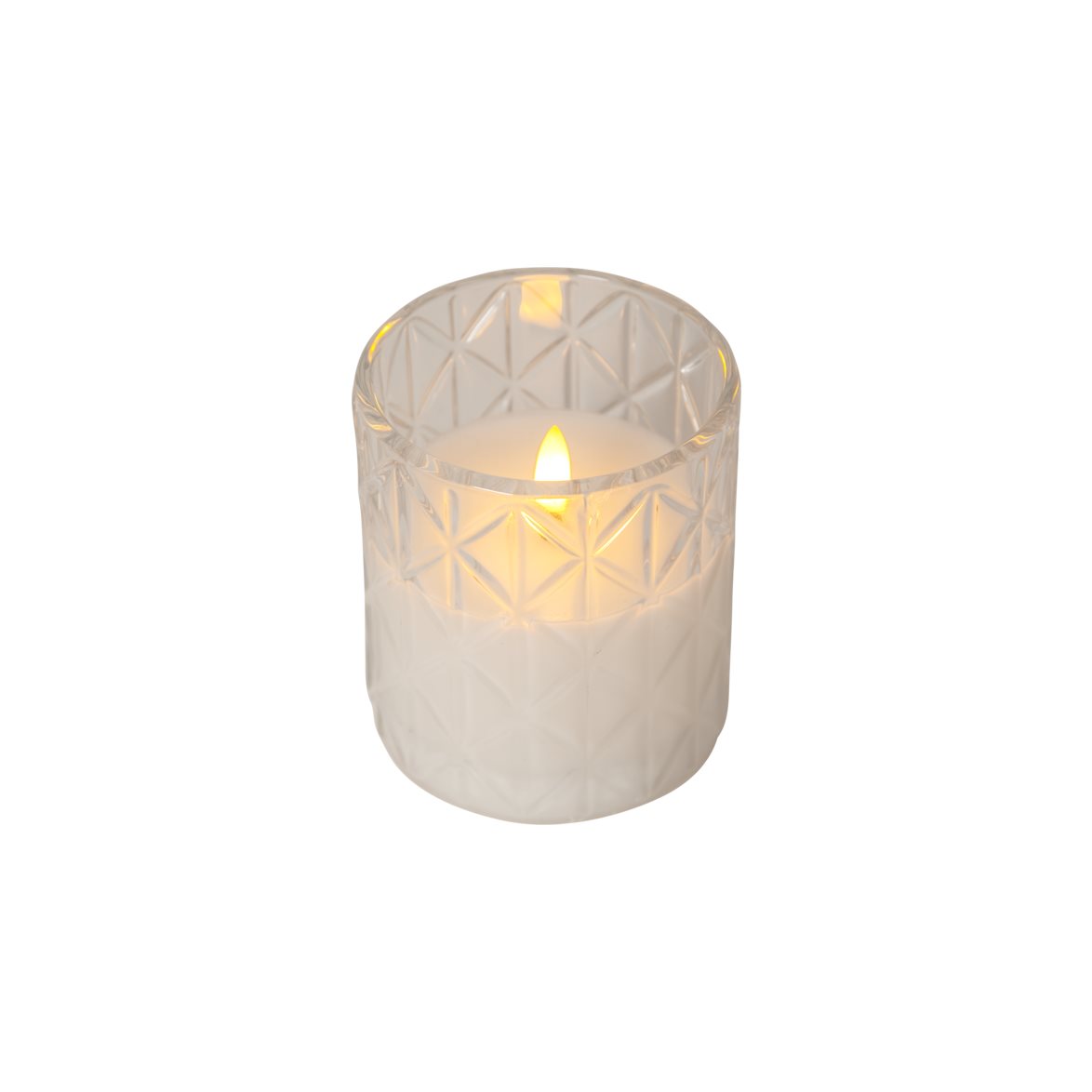 Star Trading LED Blockljus Flamme Romb Transparent 10cm | Övrigt - Inredning - Batteriljus LED | Lampspecialisterna