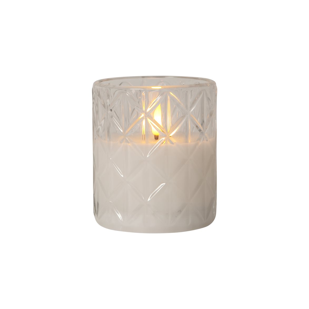 Star Trading LED Ljus Flamme Romb Transparent 10cm | Övrigt - Inredning - Batteriljus LED | Lampspecialisterna