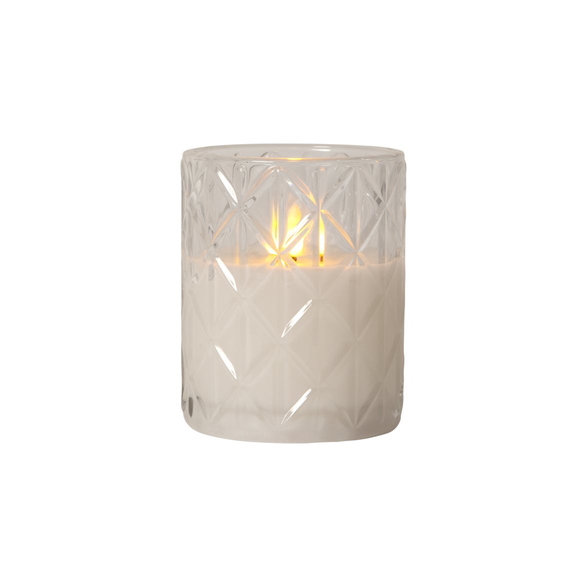 Star Trading LED Ljus Flamme Romb Transparent 12,5cm | Övrigt - Inredning - Batteriljus LED | Lampspecialisterna