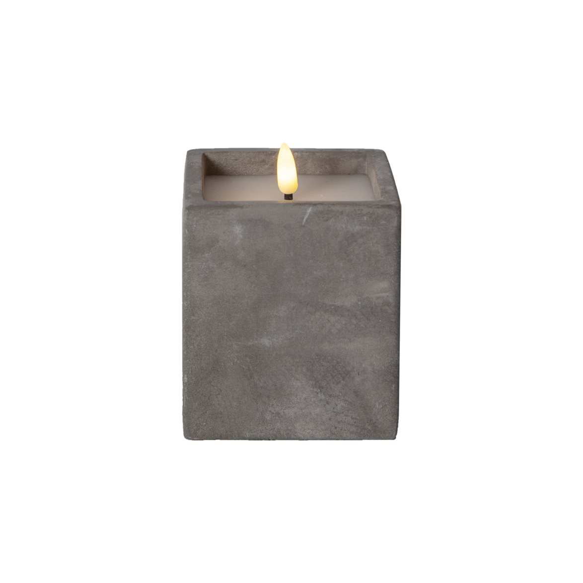 Star Trading LED Blockljus Flamme Cem Grå 11,5cm | Övrigt - Inredning - Batteriljus LED | Lampspecialisterna
