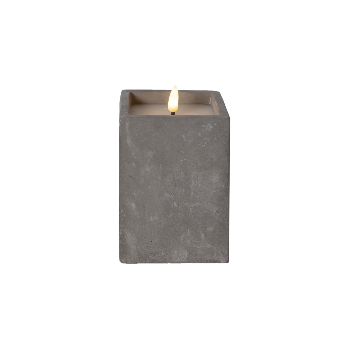 Star Trading LED Blockljus Flamme Cem Grå 14,5cm | Övrigt - Inredning - Batteriljus LED | Lampspecialisterna