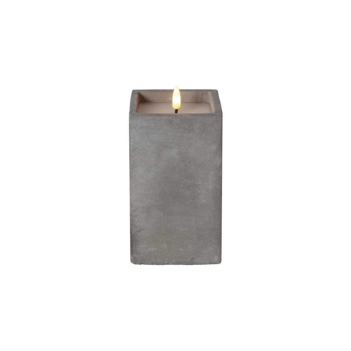 Star Trading LED Blockljus Flamme Cem Grå 16,5cm | Övrigt - Inredning - Batteriljus LED | Lampspecialisterna