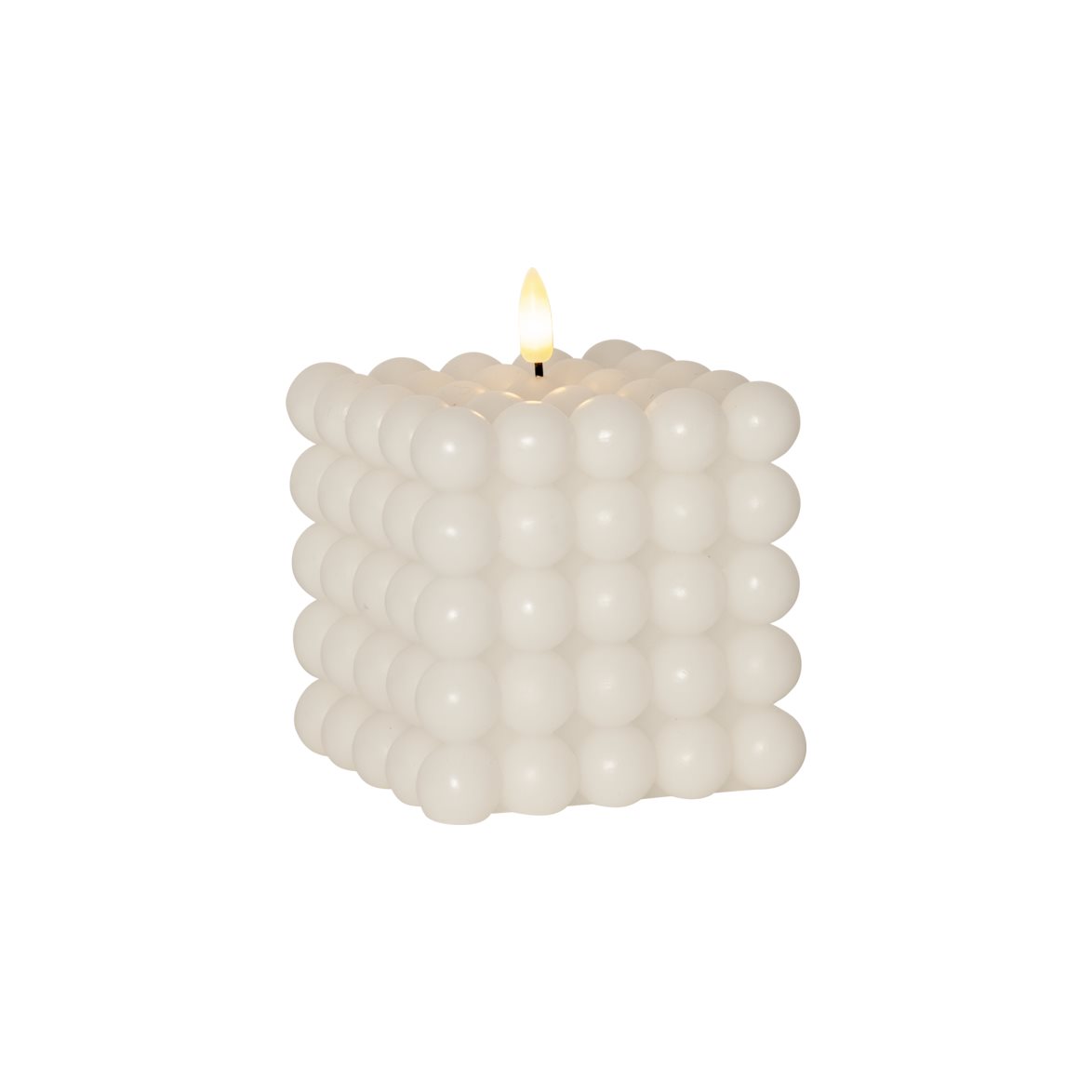 Star Trading LED Blockljus Flamme Dot Vit 12,5cm | Övrigt - Inredning - Batteriljus LED | Lampspecialisterna
