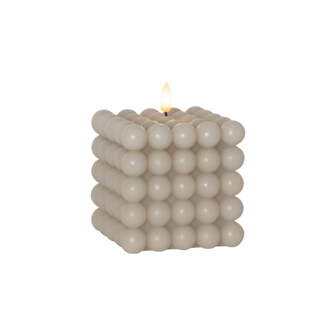 Star Trading LED Blockljus Flamme Dot Beige 12,5cm | Övrigt - Inredning - Batteriljus LED | Lampspecialisterna