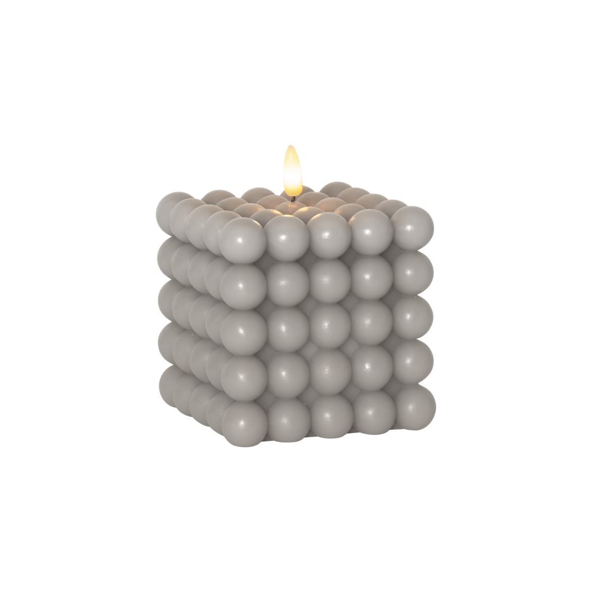 Star Trading LED Blockljus Flamme Dot Grå 12,5cm | Övrigt - Inredning - Batteriljus LED | Lampspecialisterna