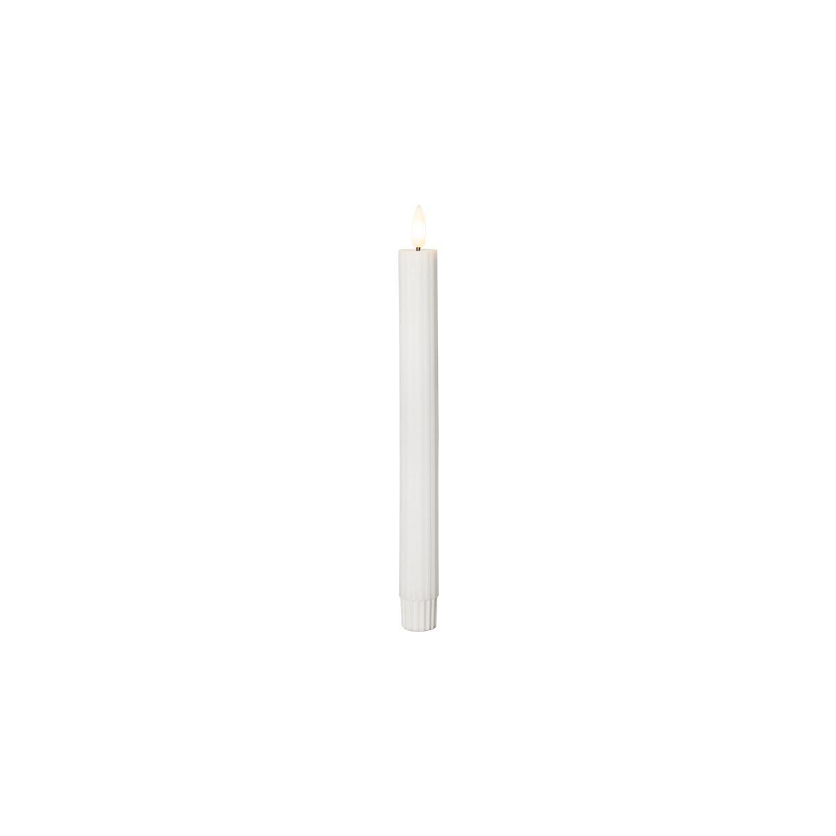 Star Trading LED Antikljus 2-pack Flamme Stripe Vit 25cm | Övrigt - Inredning - Batteriljus LED | Lampspecialisterna