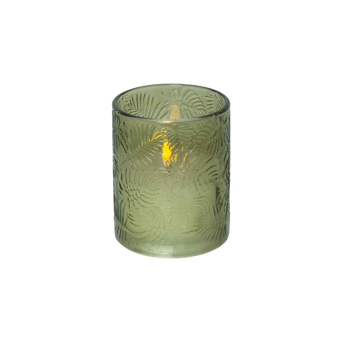 Star Trading LED Blockljus Flamme Leaf Grön 12,5cm | Övrigt - Inredning - Batteriljus LED | Lampspecialisterna