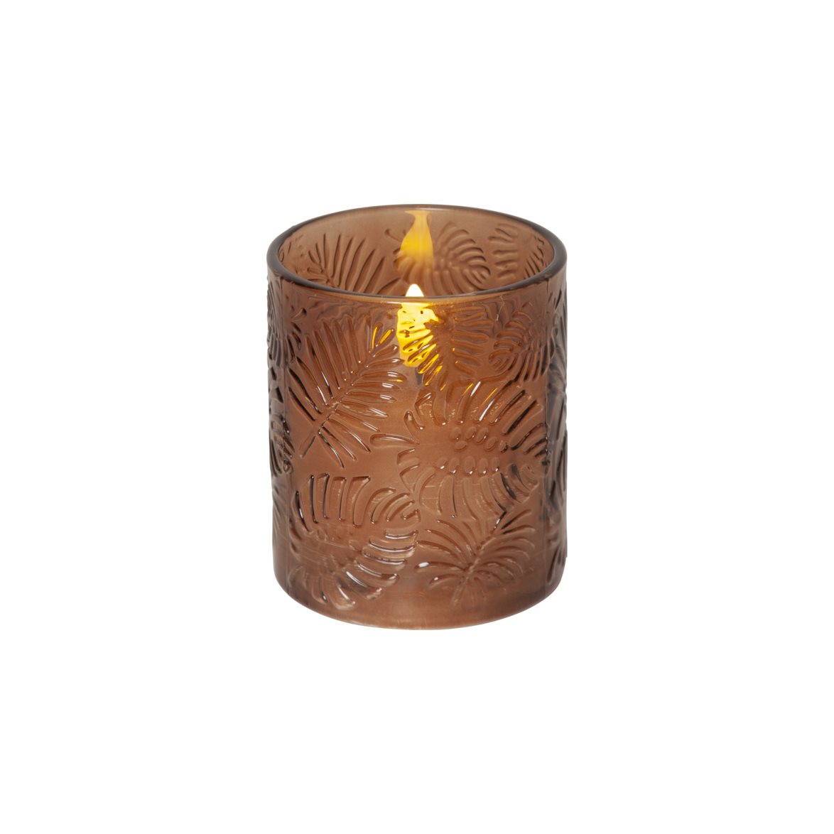 Star Trading LED Blockljus Flamme Leaf Brun 10cm | Övrigt - Inredning - Batteriljus LED | Lampspecialisterna