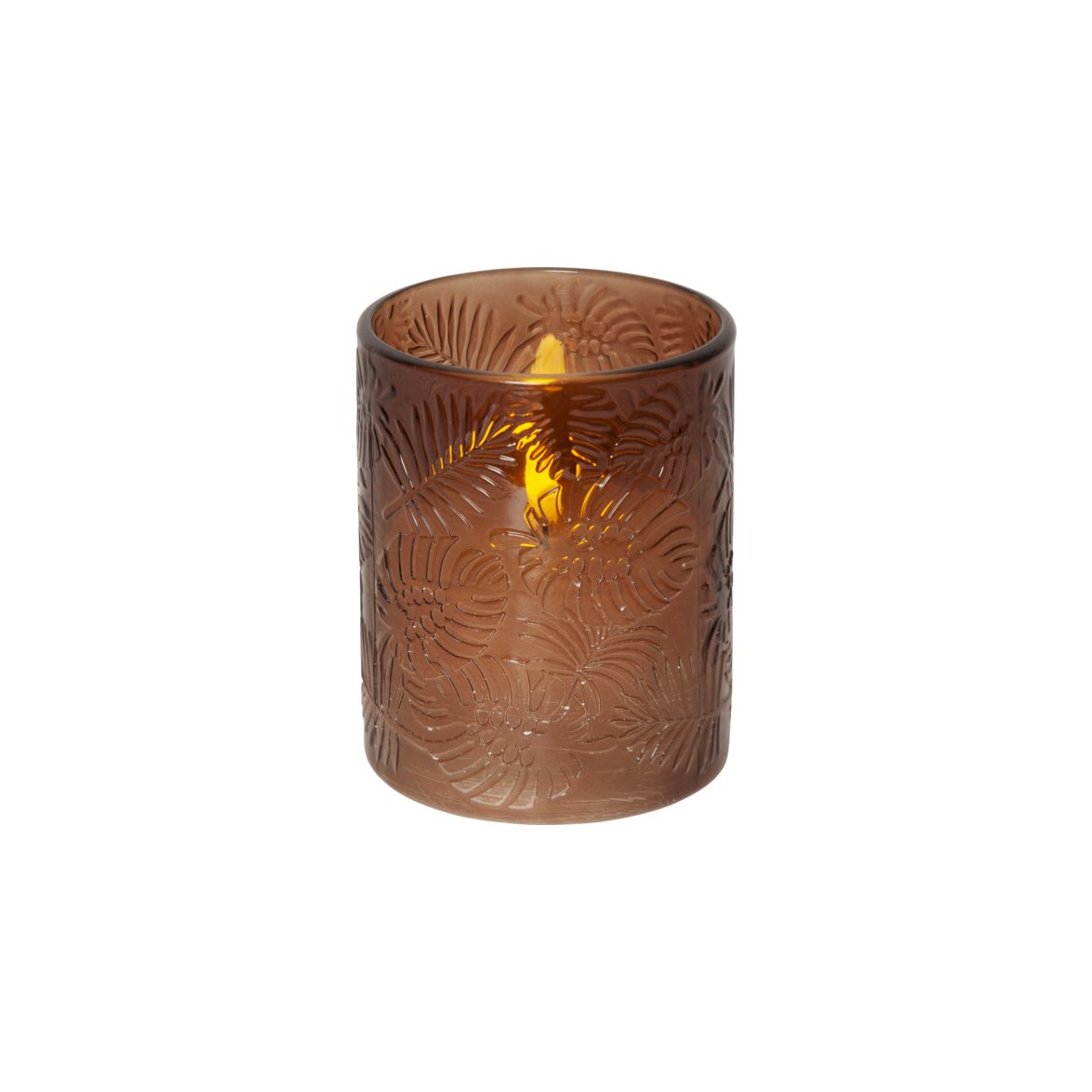 Star Trading LED Blockljus Flamme Leaf Brun 12,5cm | Övrigt - Inredning - Batteriljus LED | Lampspecialisterna