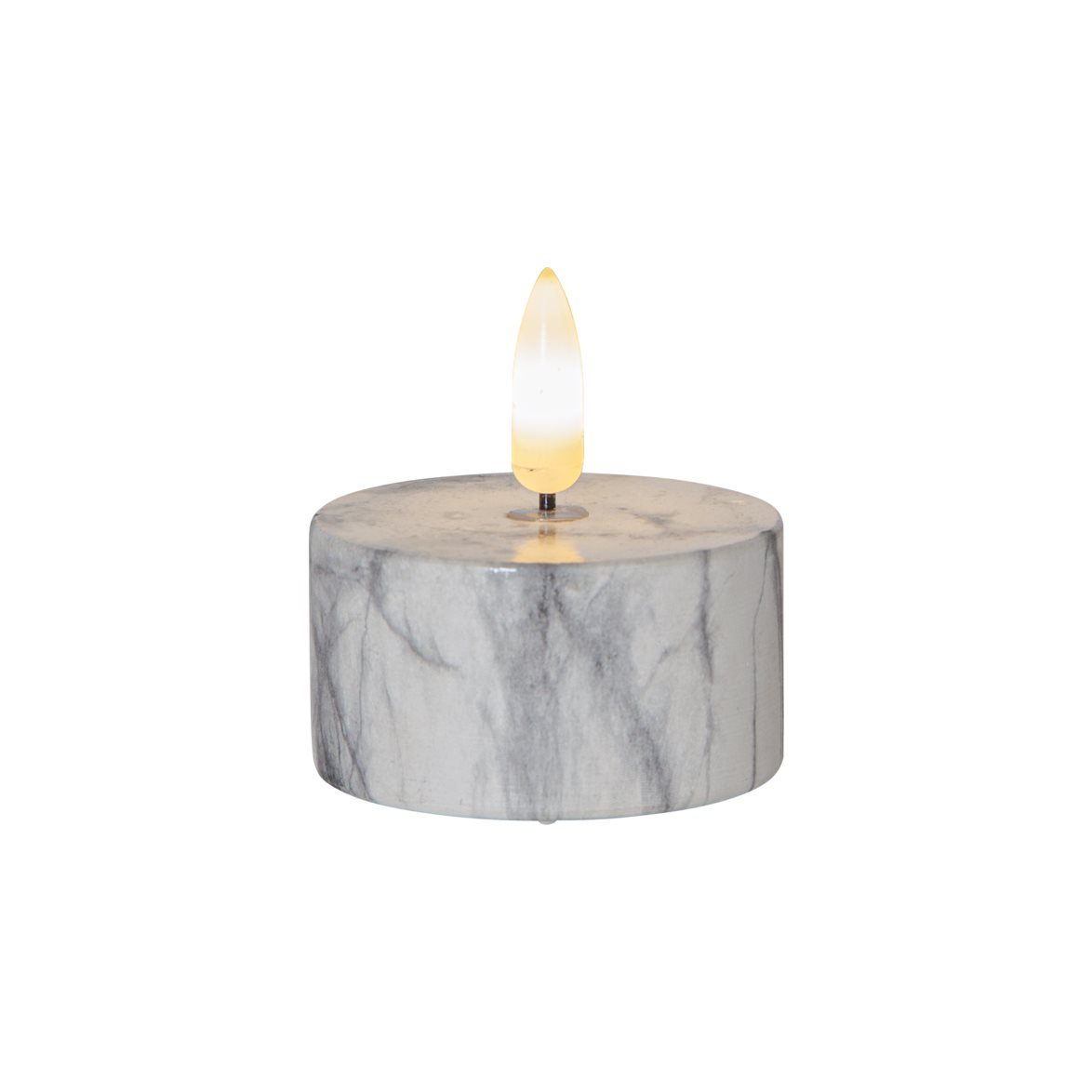 Star Trading LED Värmeljus 2-pack Flamme Marble Grå 6cm | Övrigt - Inredning - Batteriljus LED | Lampspecialisterna