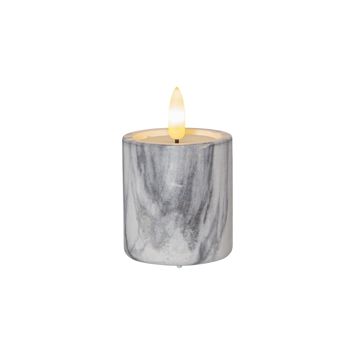 Star Trading LED Blockljus 2-pack Flamme Marble Grå 9cm | Övrigt - Inredning - Batteriljus LED | Lampspecialisterna