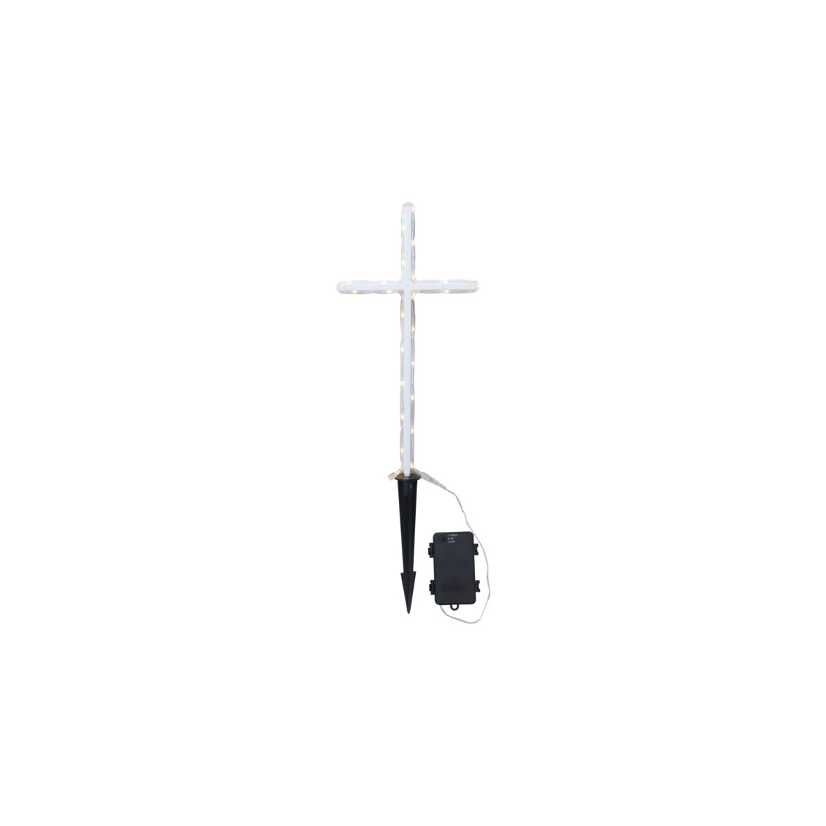 Star Trading LED Gravljus GraveCross Vit 42cm | Övrigt - Inredning - Batteriljus LED | Lampspecialisterna