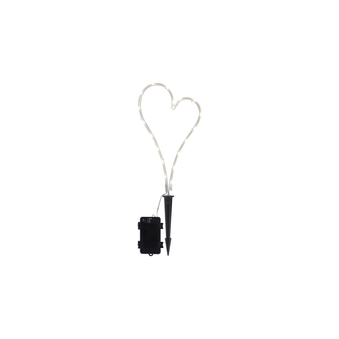 Star Trading LED Gravljus Decorationheart Vit 39cm | Övrigt - Inredning - Batteriljus LED | Lampspecialisterna