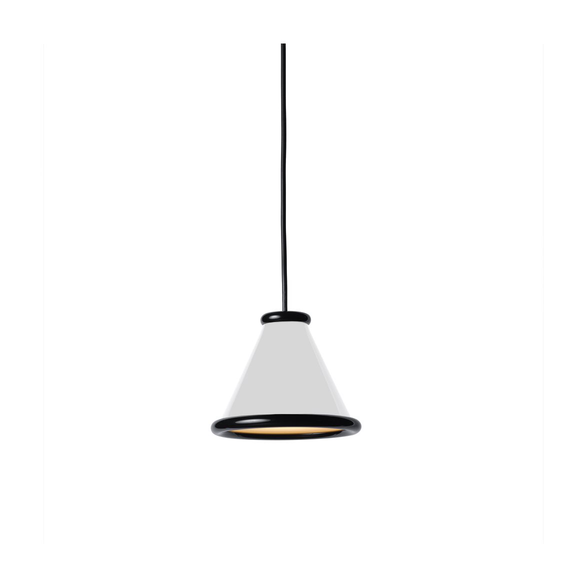 Belid Belle pendel Ø150 Glossy vit/Glossy svart | Inomhusbelysning - Taklampor - Taklampor hängande | Lampspecialisterna