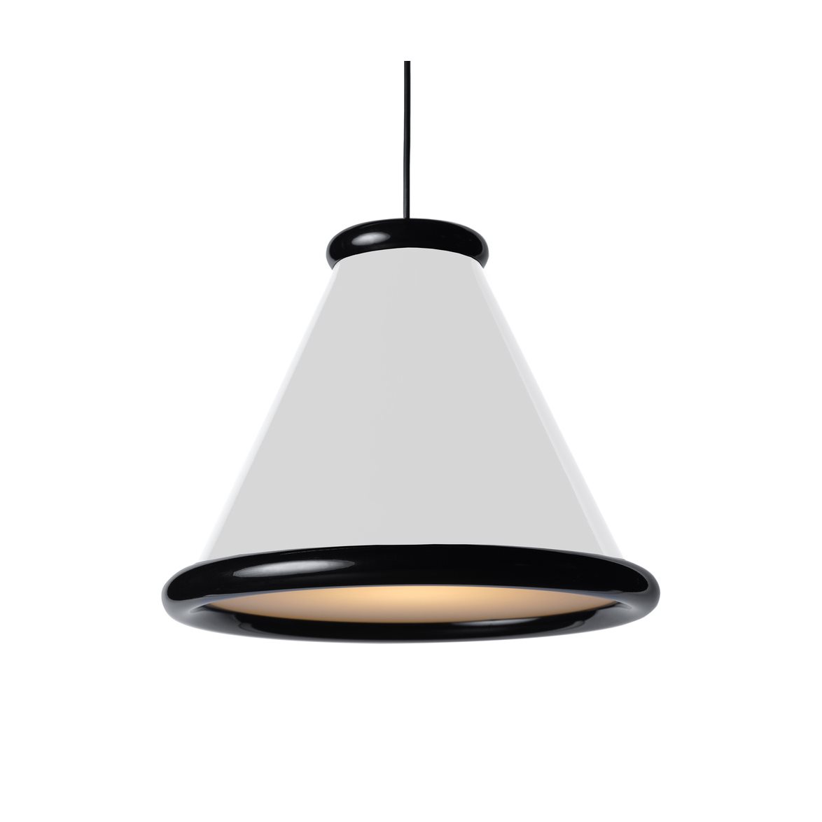 Belid Belle pendel Ø360 Glossy vit / Glossy svart | Inomhusbelysning - Taklampor - Taklampor hängande | Lampspecialisterna