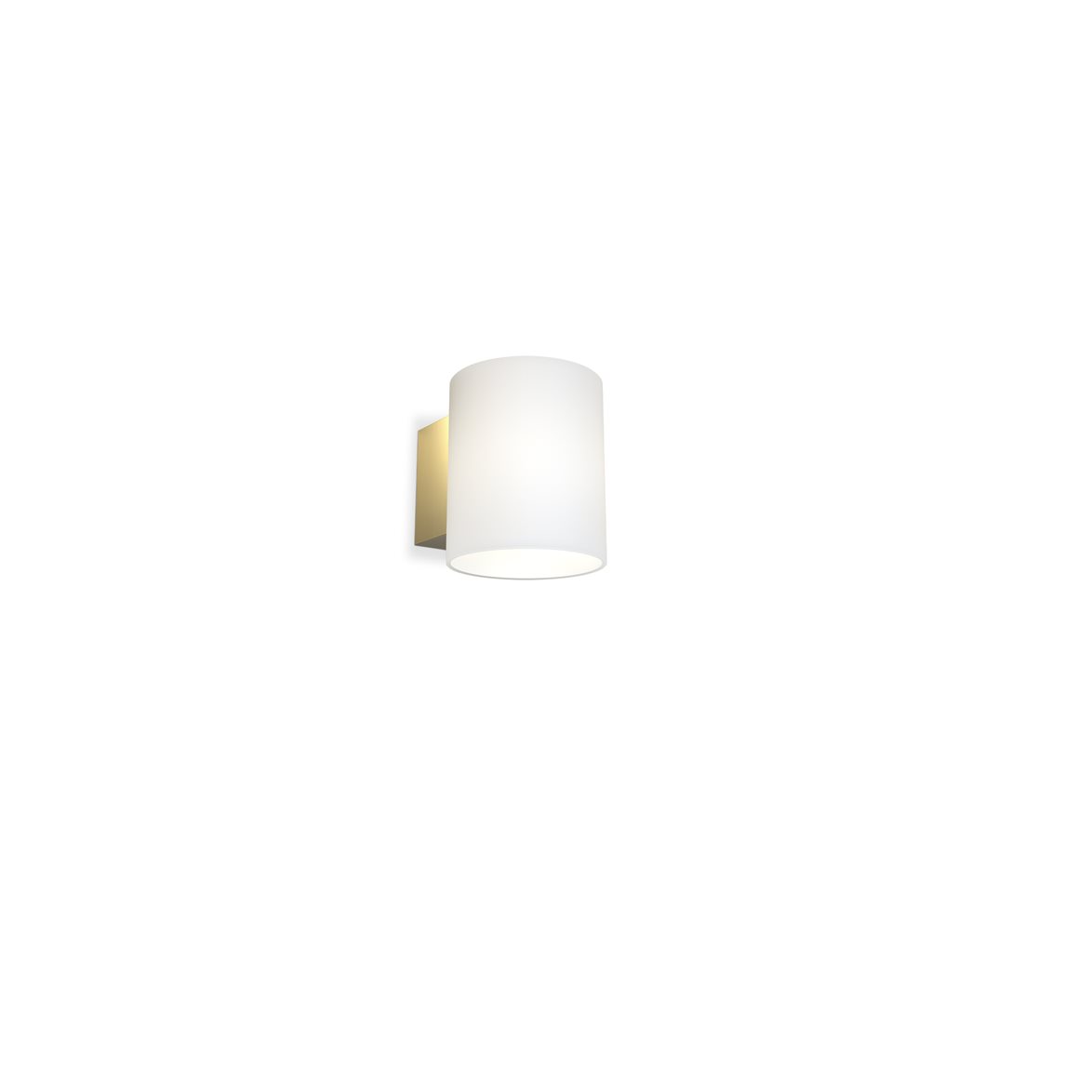 Evoke vägglampa S satin brass/opal G9
