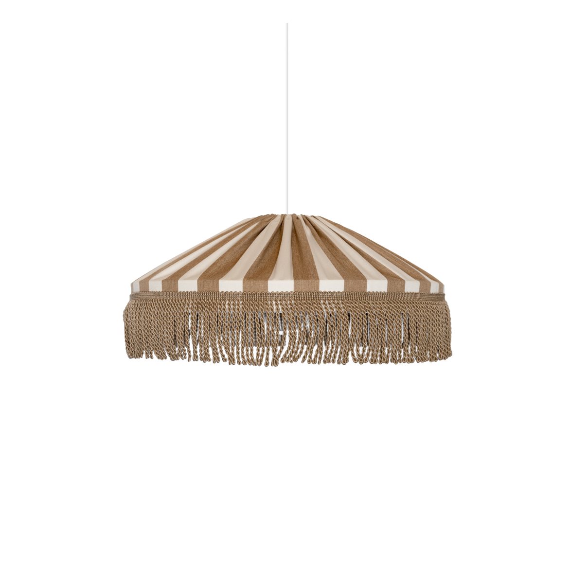 Alde & Lind Taklampa Capri D50 s/v frans E27 5m IP44 taupe/vit