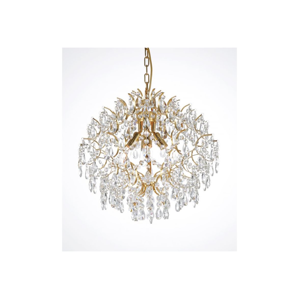Kristallkrona Kate Guld 48cm