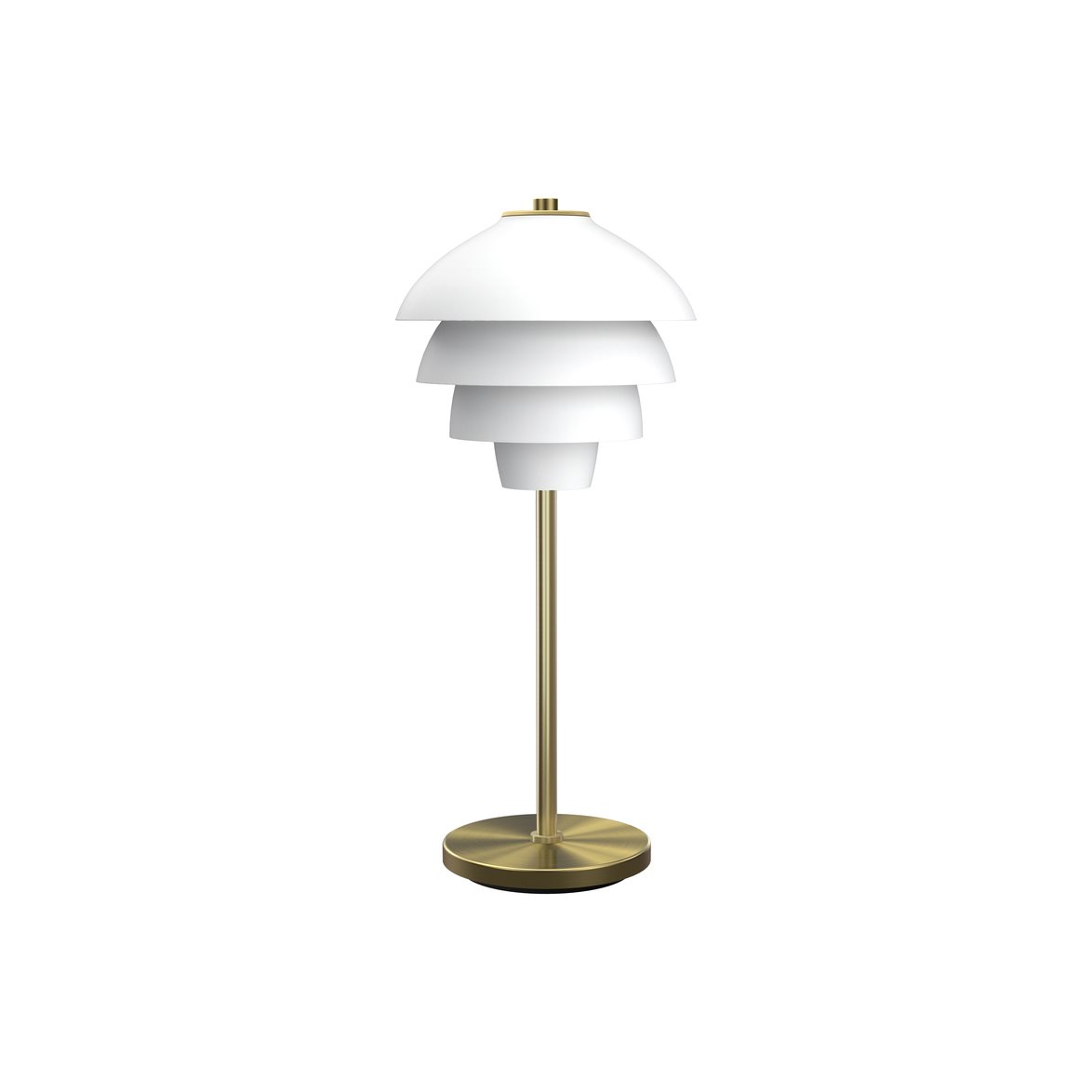 Belid Valencia bordslampa flat vit/mässing | Inomhusbelysning - Bordslampor - Bordslampor Interiör | Lampspecialisterna