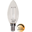 LED-lampa E14 kronljus, 2W(25W) vitt filament, dimbar