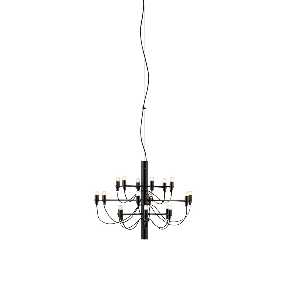 Sarfatti 2097/18 takkrona LED inkl. ljuskällor, Mattsvart 69cm