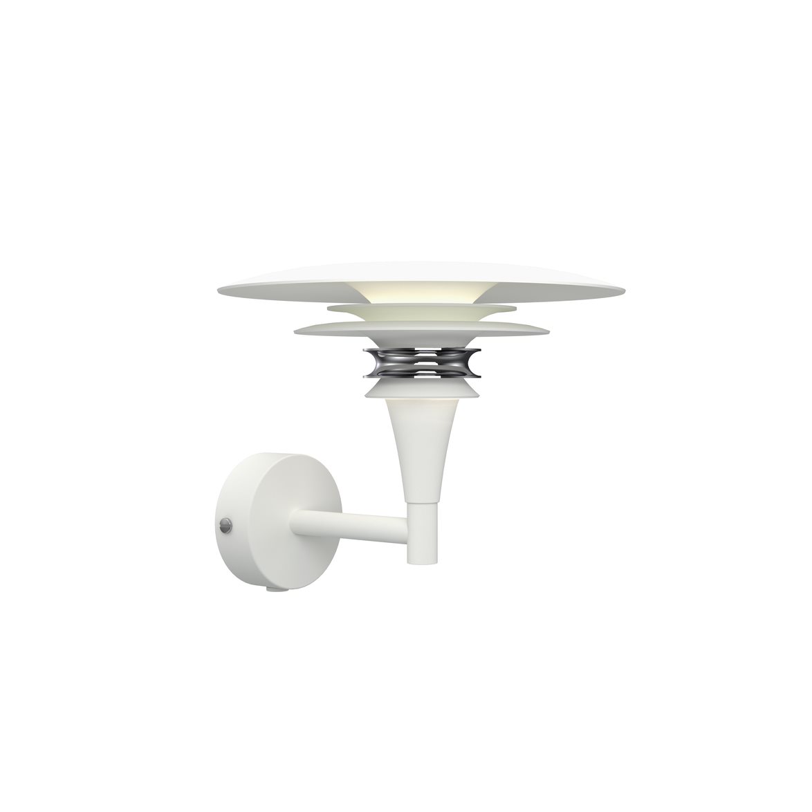 Belid Diablo vägglampa Flat vit/chrome | Inomhusbelysning - Vägglampor - Vägglampor Interiör | Lampspecialisterna