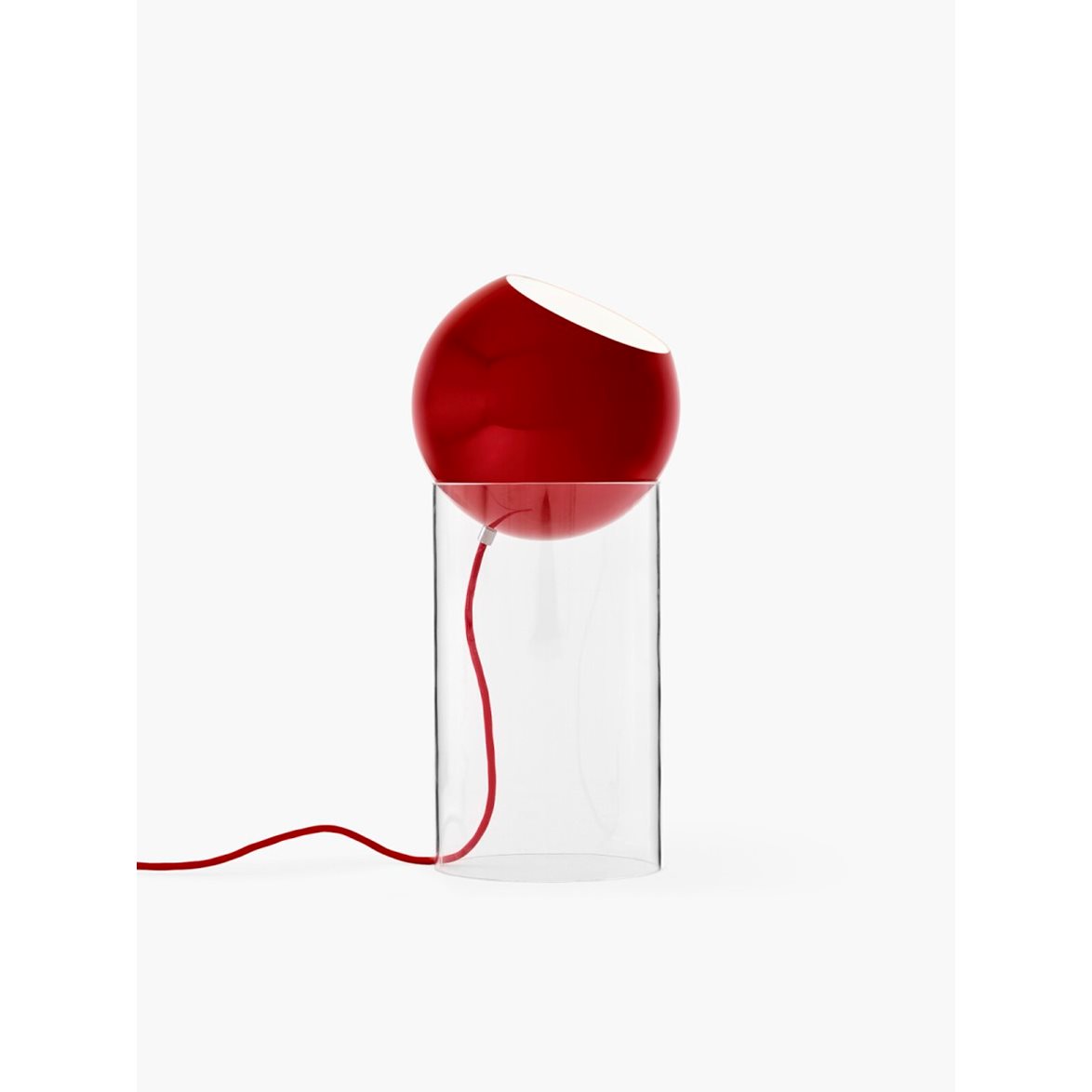 &tradition Topan Golvlampa VP14 Clear acrylic base Vermilion Red | Inomhusbelysning - Golvlampor - Golvlampor Interiör | Lampspecialisterna