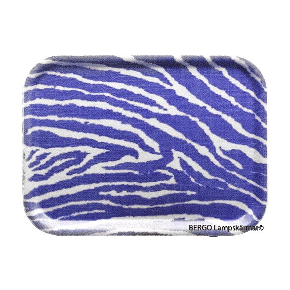 Bricka 44x28cm Le Zebre Blå