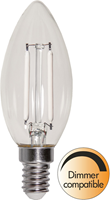 LED-lampa E14 kronljus, 2W(25W) vitt filament, dimbar